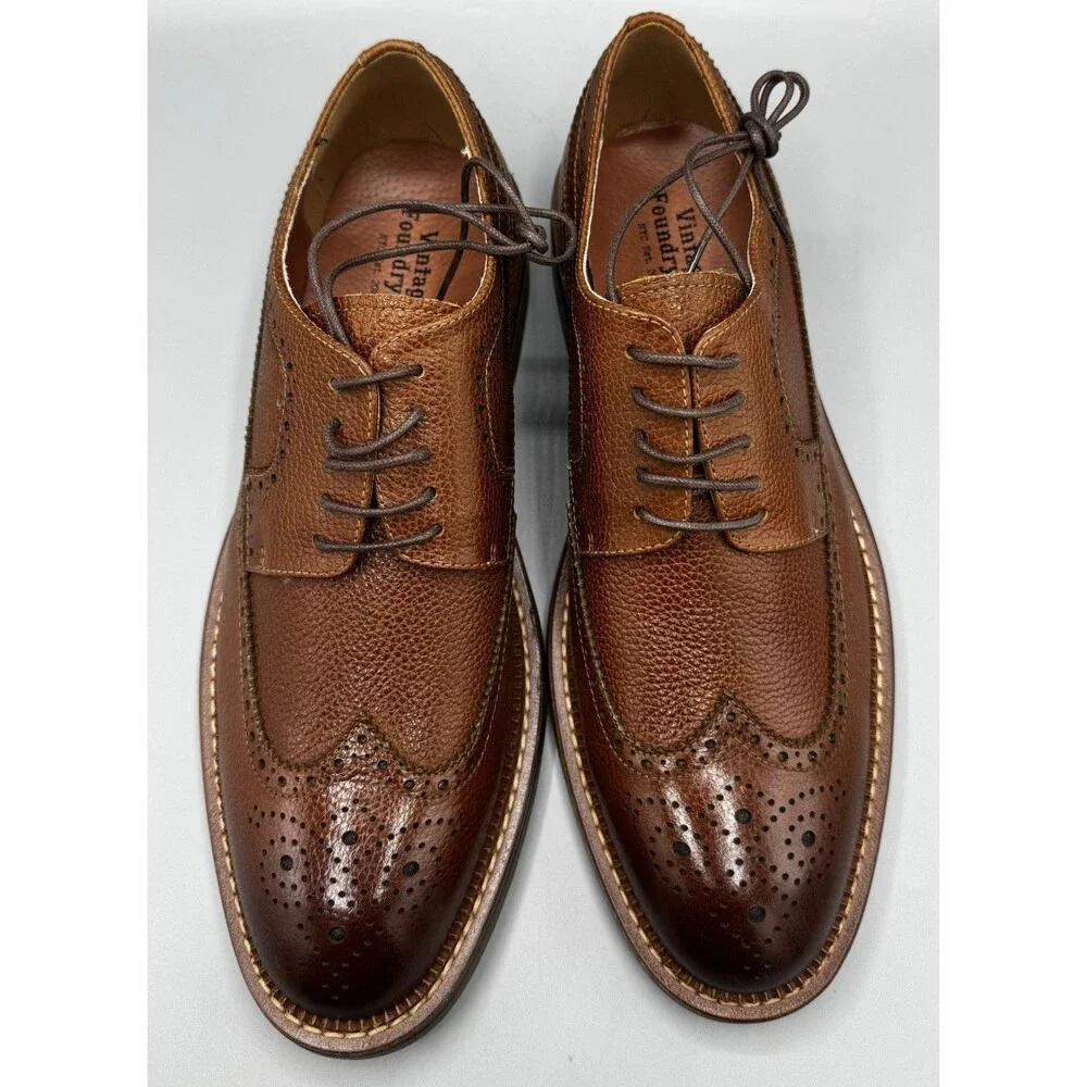 Vintage Foundry Co Men's Leather Jarvis Oxfords Shoes Size: 10